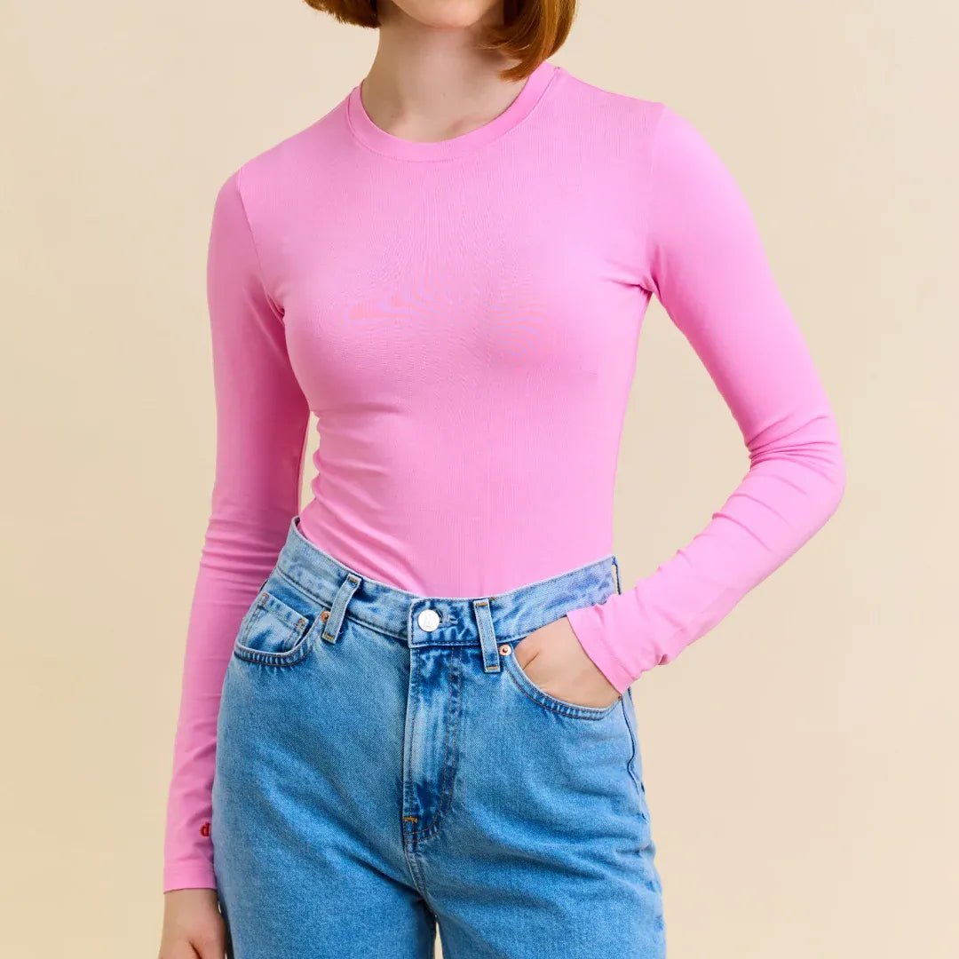popeia - TIGHT Langarmshirt aus Bio - Baumwolle • Pink - ROSA ECK