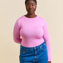 popeia - TIGHT Langarmshirt aus Bio - Baumwolle • Pink - ROSA ECK