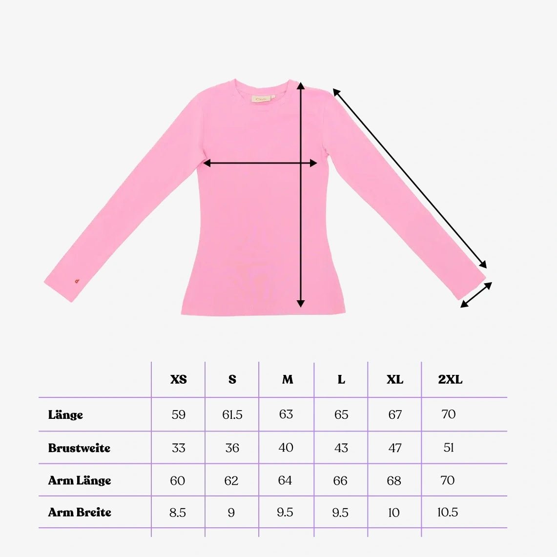 popeia - TIGHT Langarmshirt aus Bio - Baumwolle • Rot - ROSA ECK