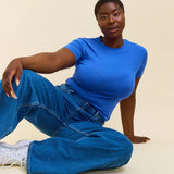 popeia - TIGHT T-Shirt aus Bio - Baumwolle • Königsblau - ROSA ECK