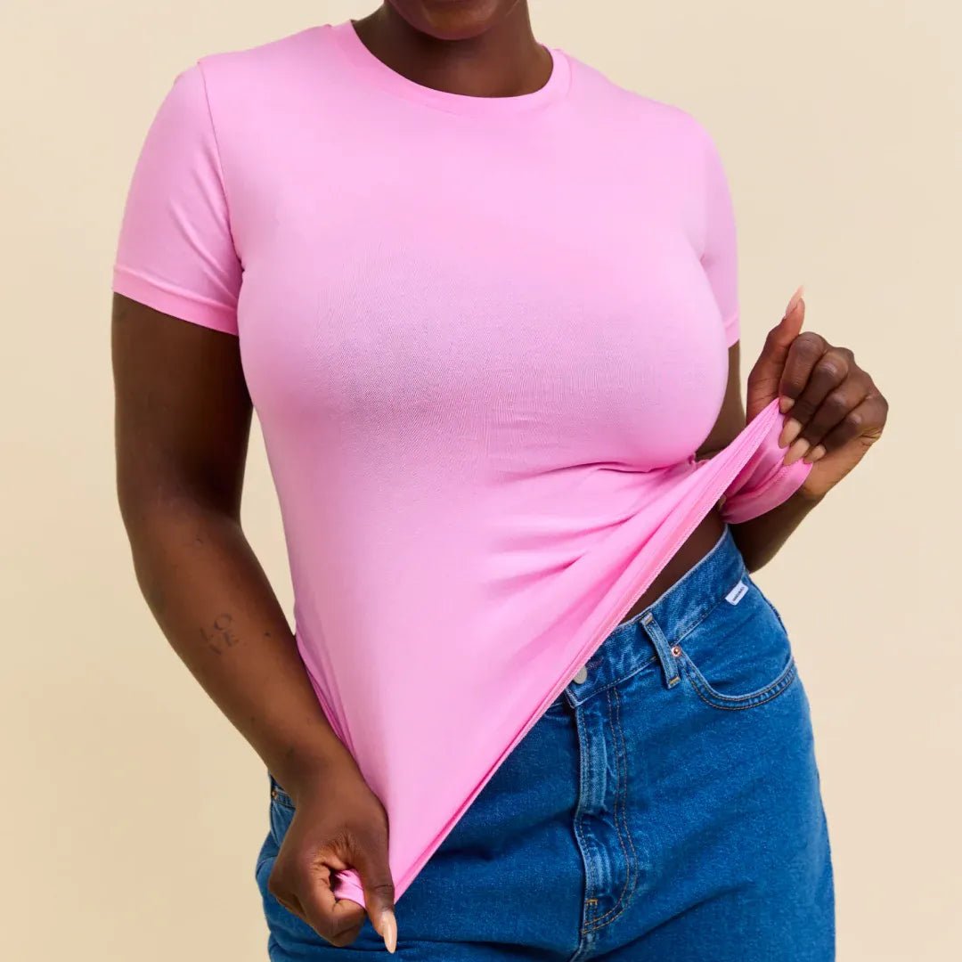 popeia - TIGHT T-Shirt aus Bio - Baumwolle • Pink - ROSA ECK