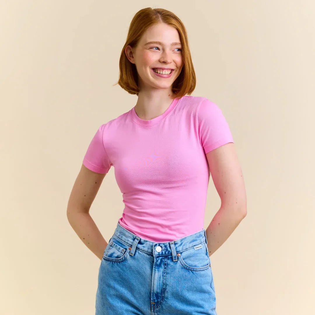 popeia - TIGHT T-Shirt aus Bio - Baumwolle • Pink - ROSA ECK