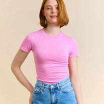 popeia - TIGHT T-Shirt aus Bio - Baumwolle • Pink - ROSA ECK