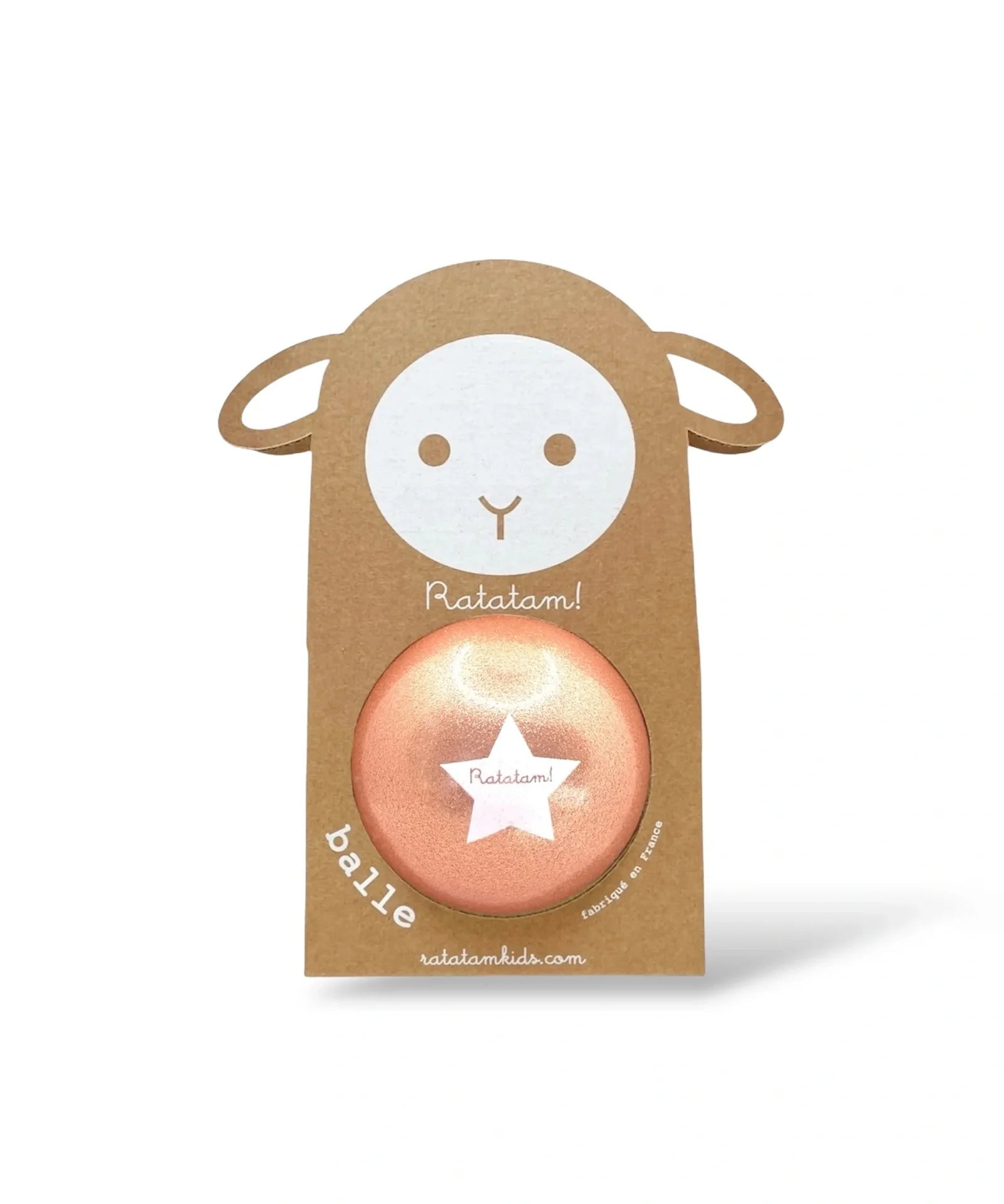 Ratatam - BABY SHEEP Spielball (⌀ 10 cm) • Kupfer - ROSA ECK