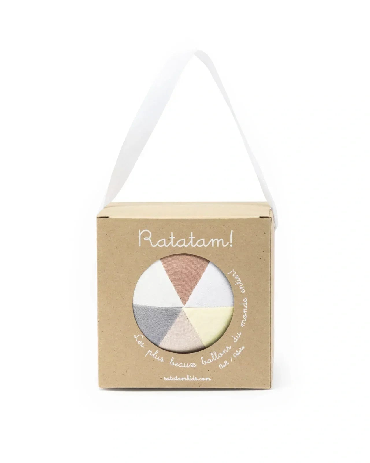 Ratatam - Kleiner Stoffball (⌀ 10 cm) • Rosa/Blau/Weiß - ROSA ECK