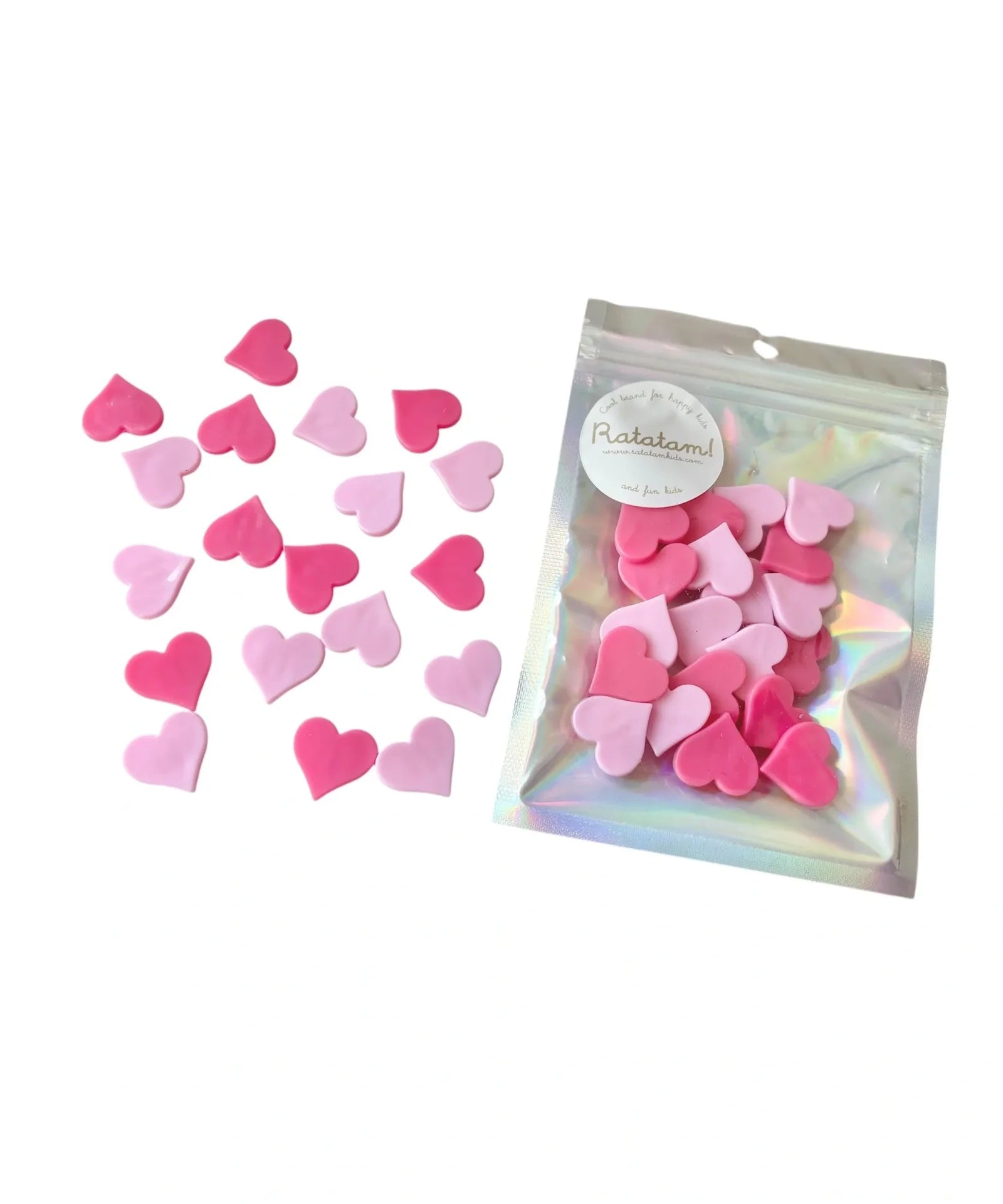 Ratatam - Speichenclips für Fahrrad • Herzen rosa - ROSA ECK