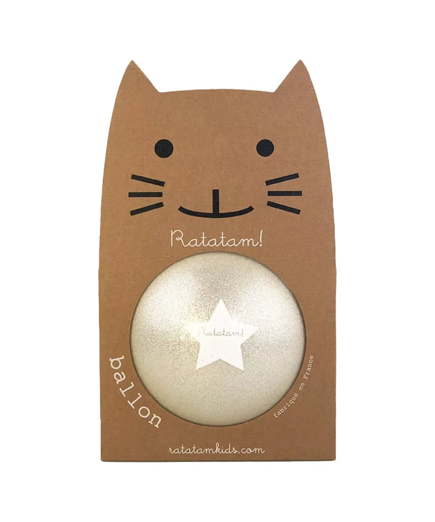 Ratatam - SUMMER GLITTER Spielball (⌀ 22 cm) • Silber - ROSA ECK