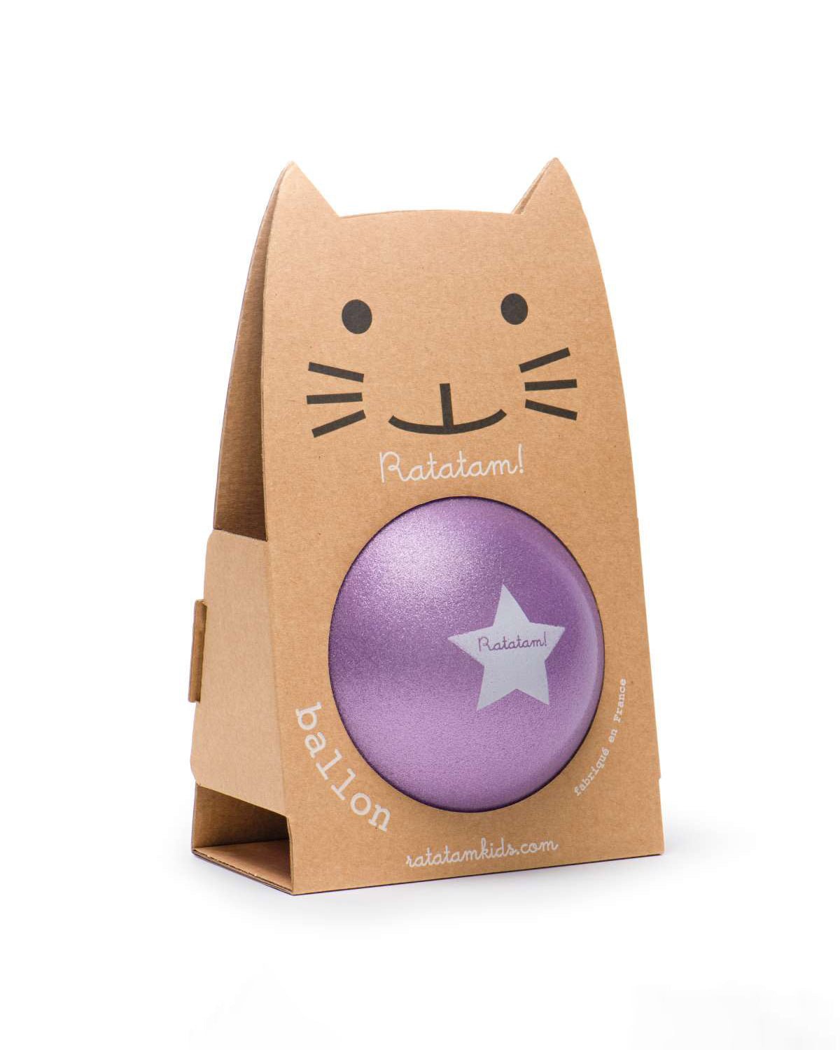 Ratatam - THE GLITTER BALLOON Spielball (22 cm) | Violet - ROSA ECK - Glitzer, Lila,