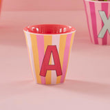 rice Buchstabenbecher (250 ml) – A Stripes, Pink