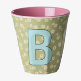 rice Buchstabenbecher (250 ml) – B Flowers, Hellgrün