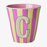 rice Buchstabenbecher (250 ml) – C Stripes, Mehrfarbig