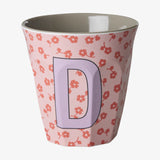 rice Buchstabenbecher (250 ml) – D Flowers, Pink