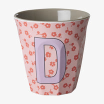 rice Buchstabenbecher (250 ml) – D Flowers, Pink