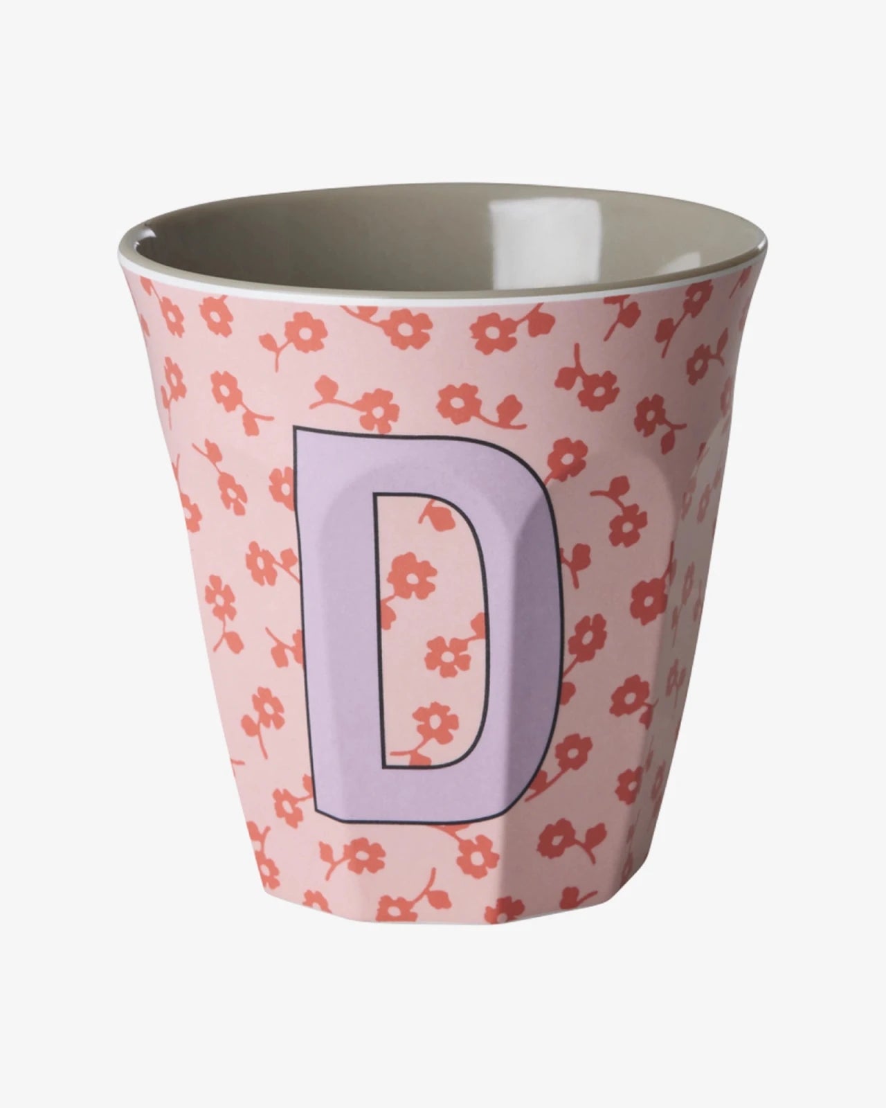 rice Buchstabenbecher (250 ml) – D Flowers, Pink