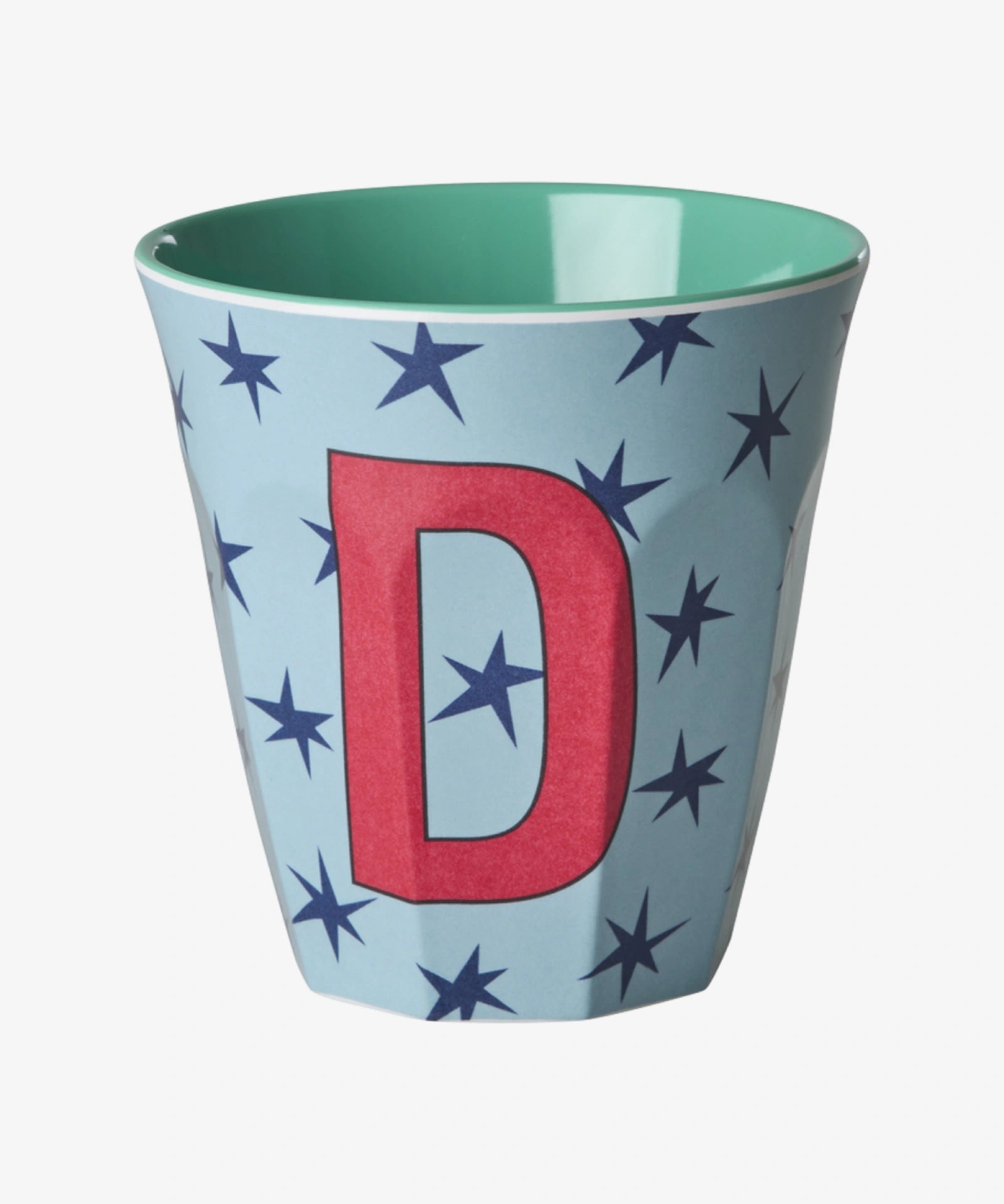 rice Buchstabenbecher (250 ml) – D Stars, Graublau