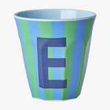 rice Buchstabenbecher (250 ml) – E Stripes, Blau