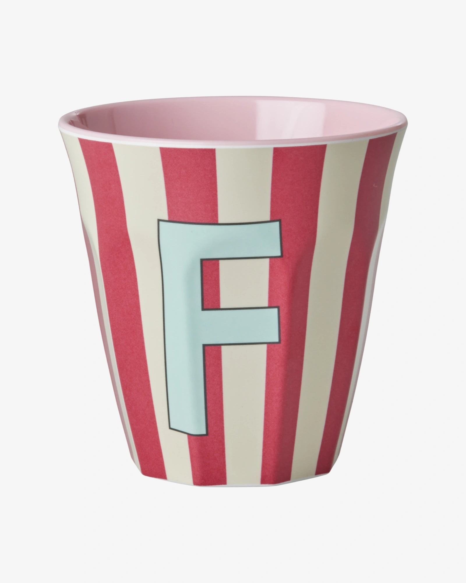 rice Buchstabenbecher (250 ml) – F Stripes, Pink