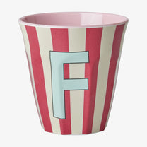 rice Buchstabenbecher (250 ml) – F Stripes, Pink