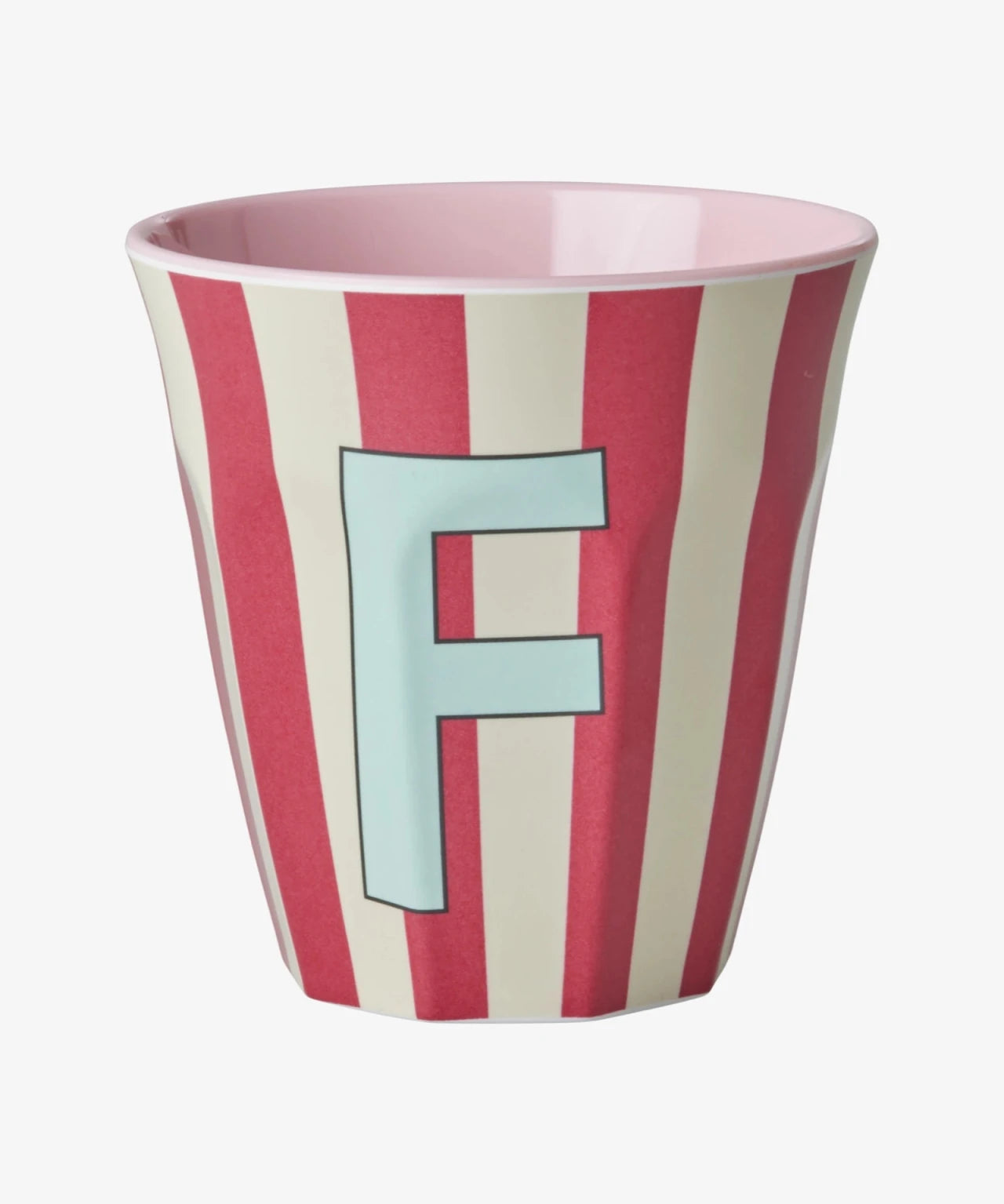 rice Buchstabenbecher (250 ml) – F Stripes, Pink