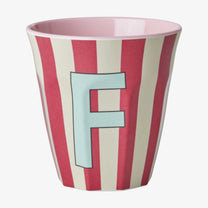 rice Buchstabenbecher (250 ml) – F Stripes, Pink