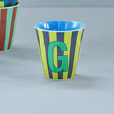 rice Buchstabenbecher (250 ml) – G Stripes, Grün