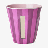 rice Buchstabenbecher (250 ml) – I Stripes, Pink
