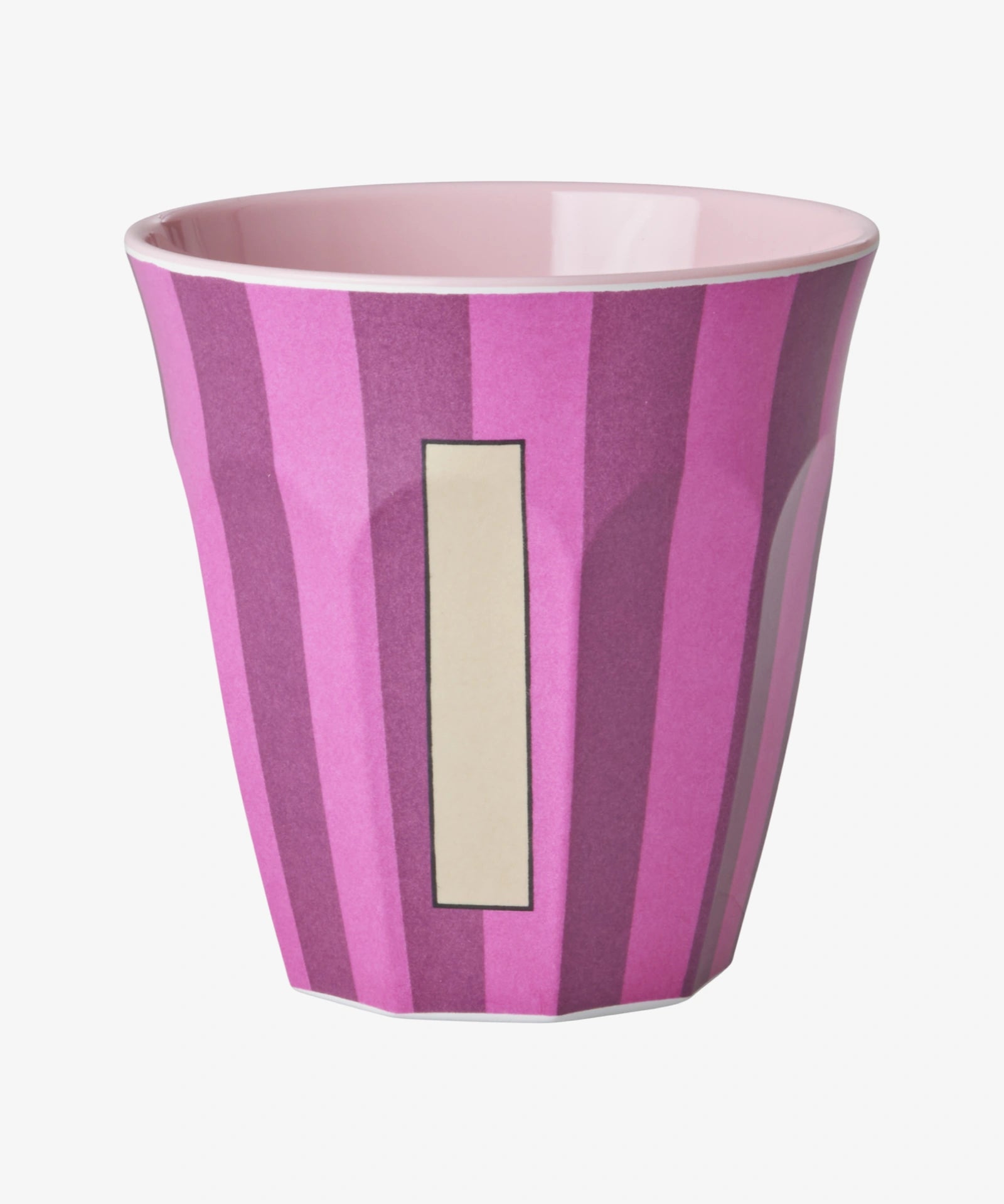 rice Buchstabenbecher (250 ml) – I Stripes, Pink