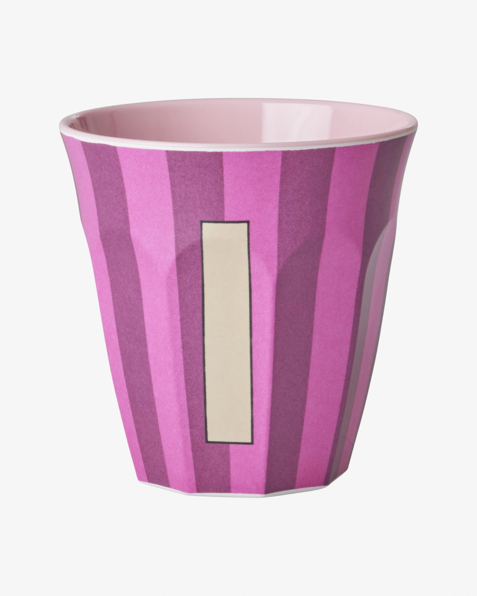 rice Buchstabenbecher (250 ml) – I Stripes, Pink