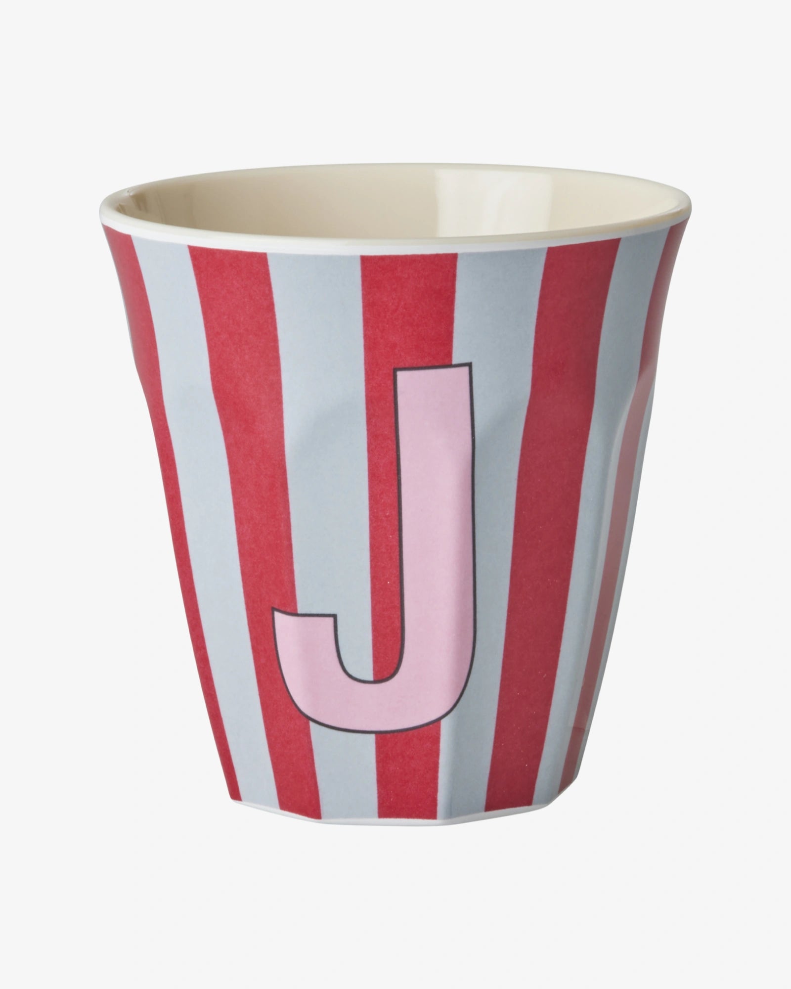 rice Buchstabenbecher (250 ml) – J Stripes, Rot