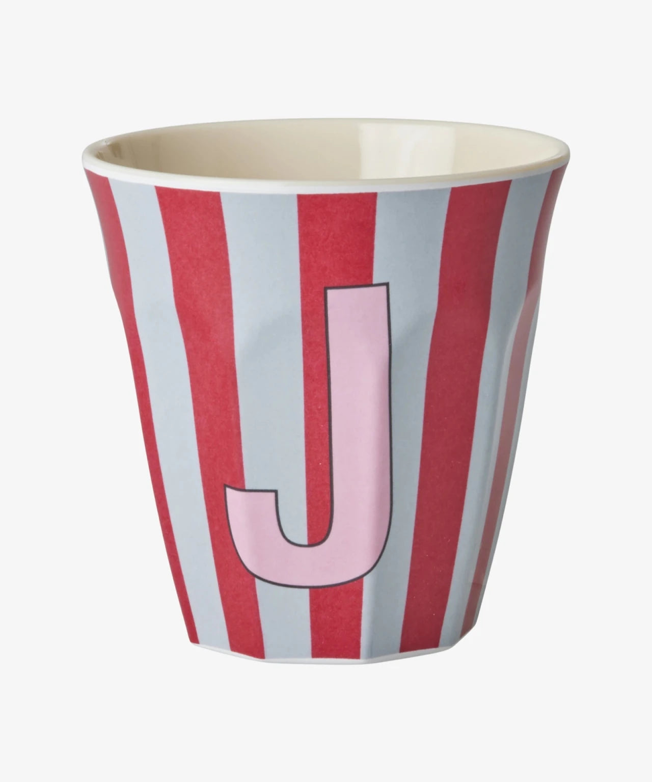 rice Buchstabenbecher (250 ml) – J Stripes, Rot