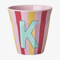 rice Buchstabenbecher (250 ml) – K Stripes, Pink