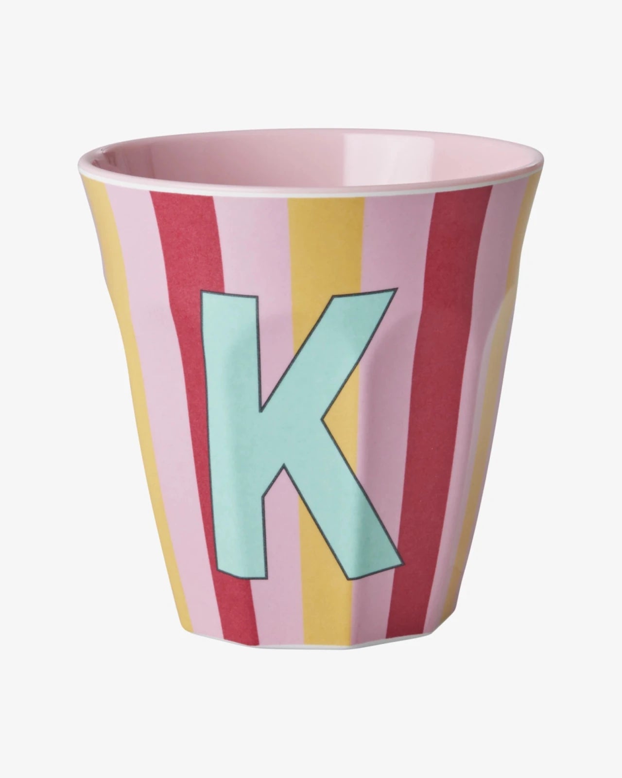 rice Buchstabenbecher (250 ml) – K Stripes, Pink