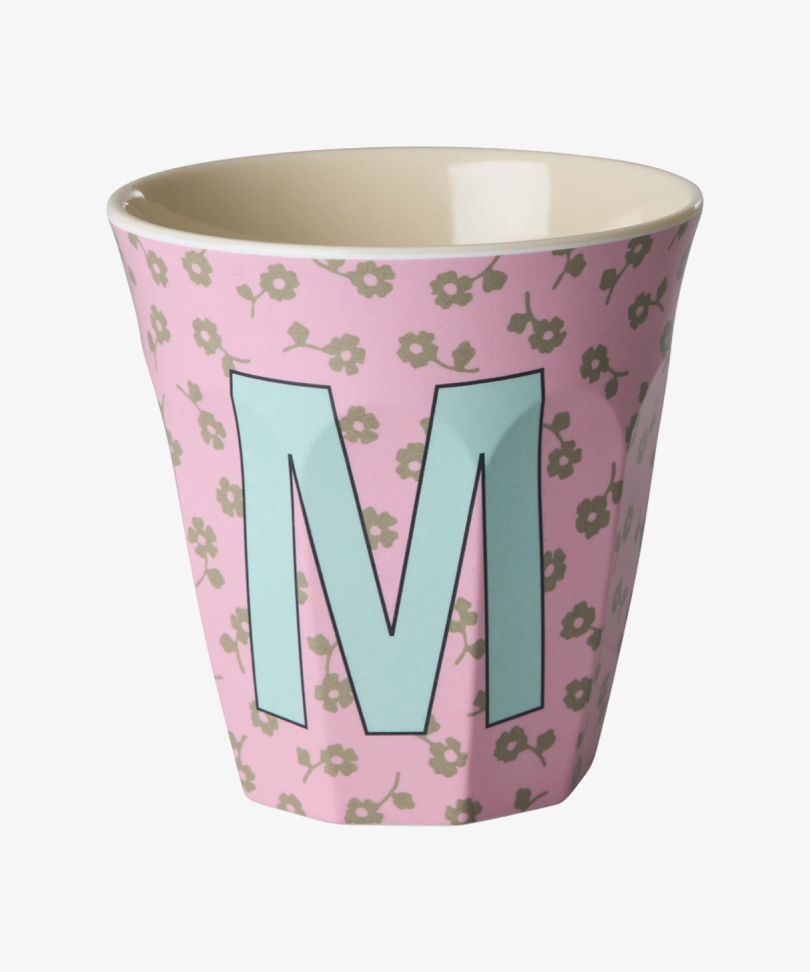 rice Buchstabenbecher (250 ml) – M Flowers, Pink