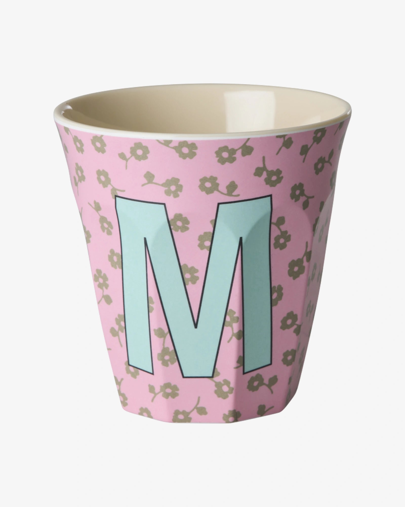 rice Buchstabenbecher (250 ml) – M Flowers, Pink