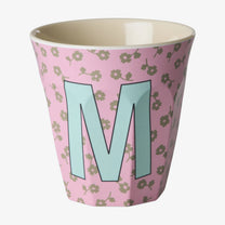 rice Buchstabenbecher (250 ml) – M Flowers, Pink