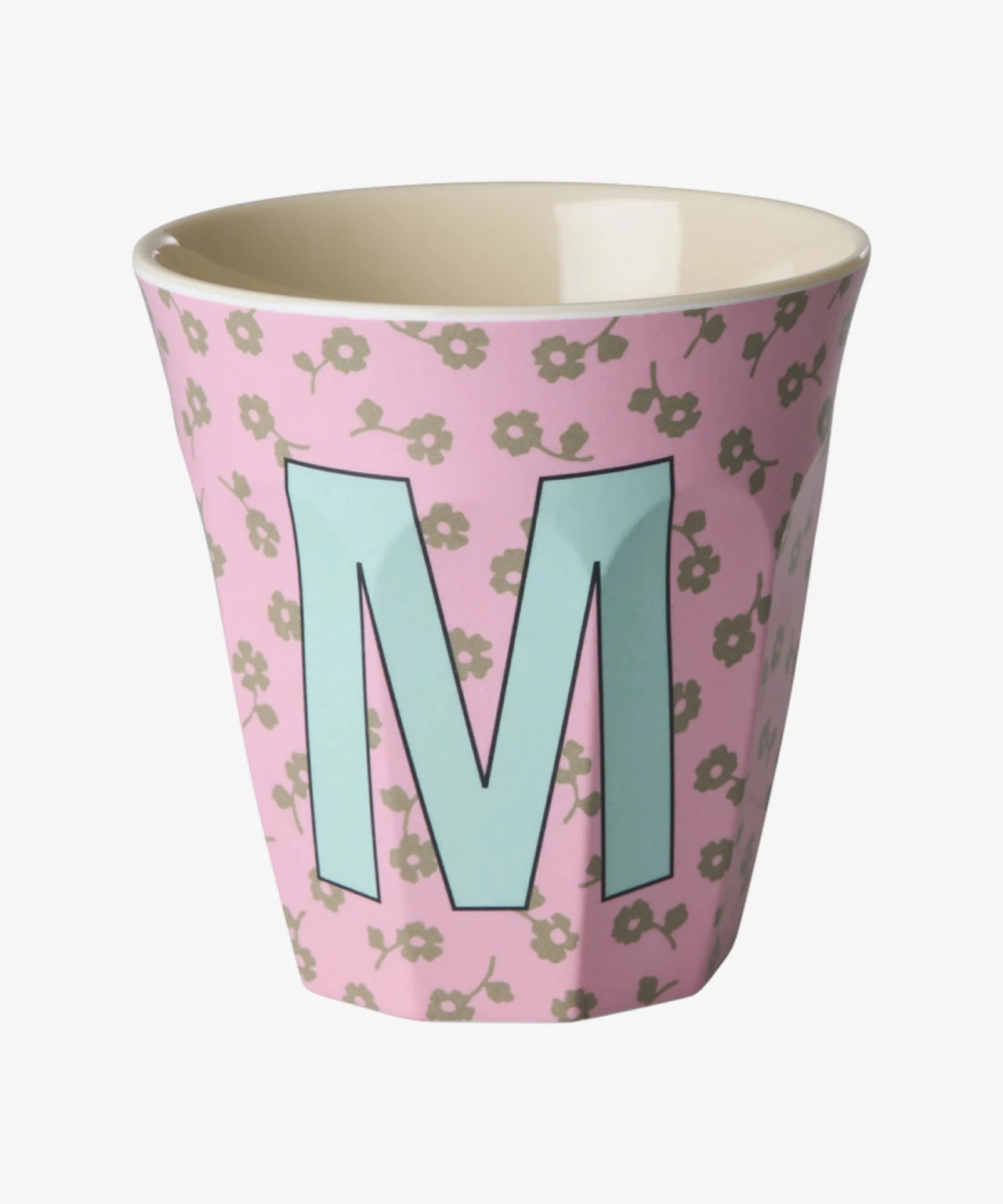 rice Buchstabenbecher (250 ml) – M Flowers, Pink