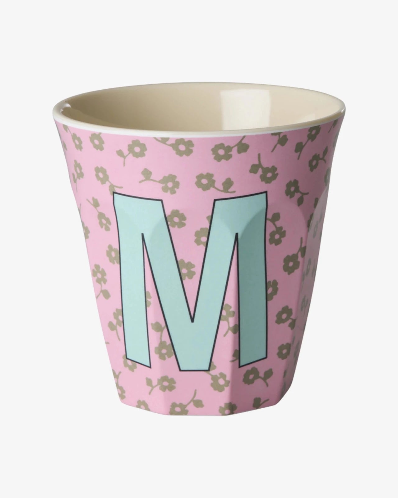 rice Buchstabenbecher (250 ml) – M Flowers, Pink