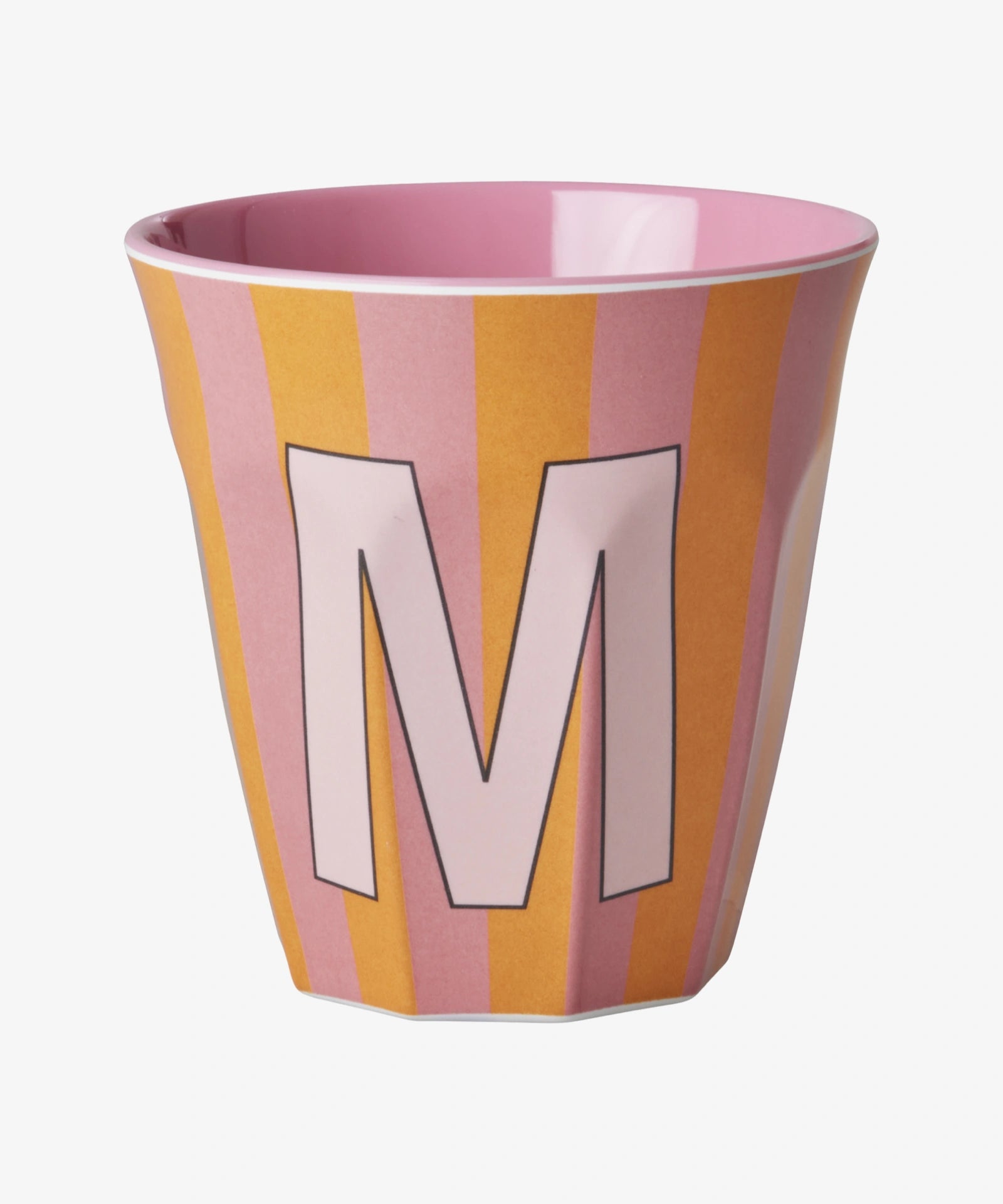 rice Buchstabenbecher (250 ml) – M Stripes, Orange