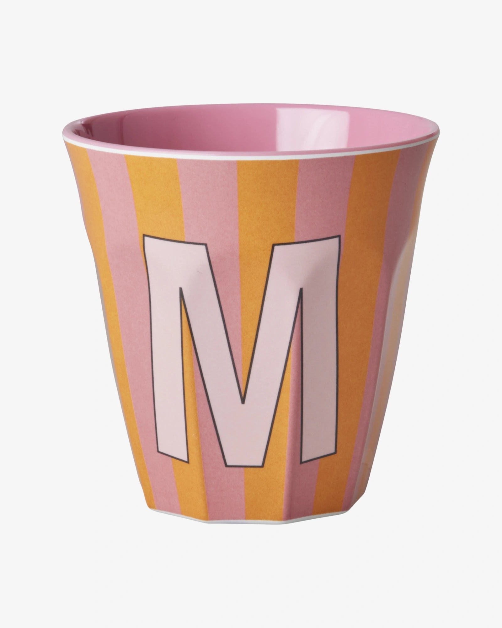 rice Buchstabenbecher (250 ml) – M Stripes, Orange