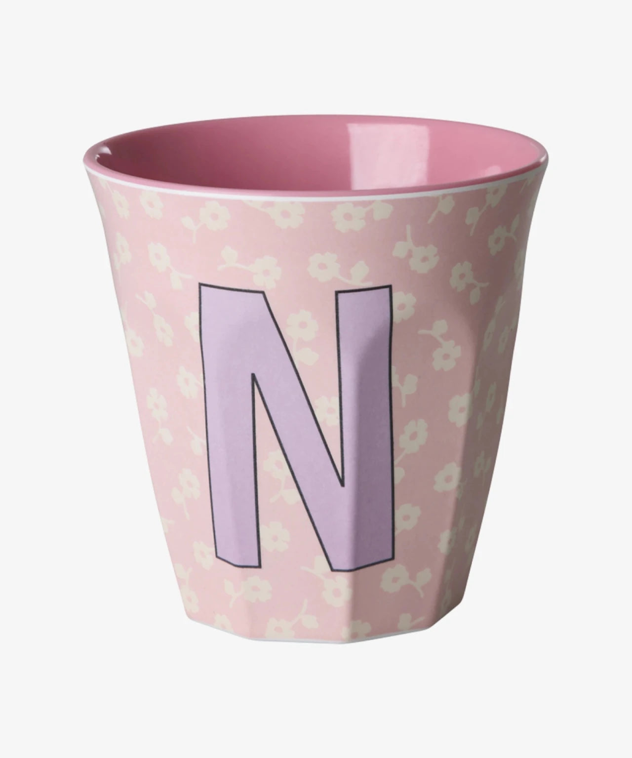 rice Buchstabenbecher (250 ml) – N Flowers, Hellrosa