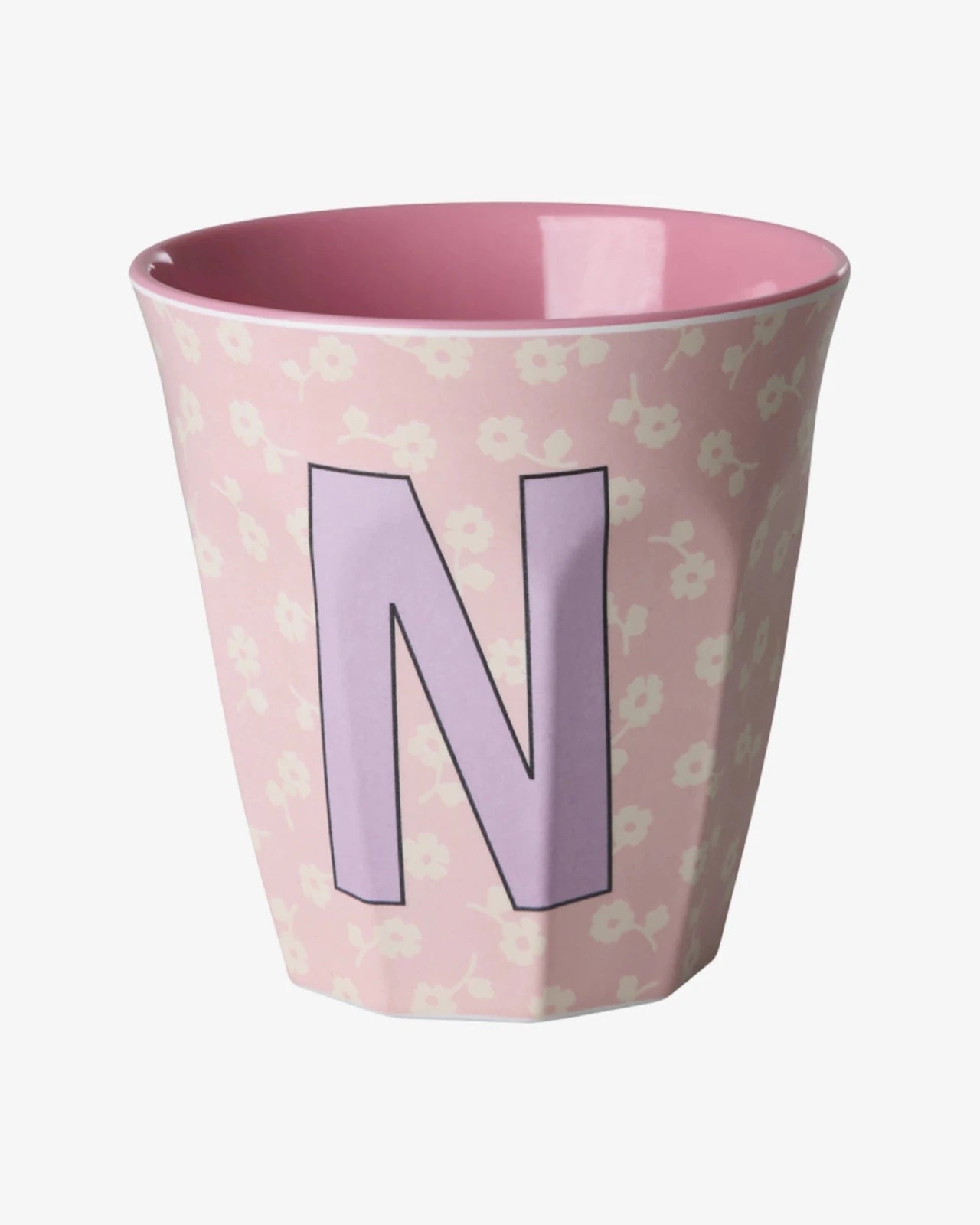 rice Buchstabenbecher (250 ml) – N Flowers, Hellrosa