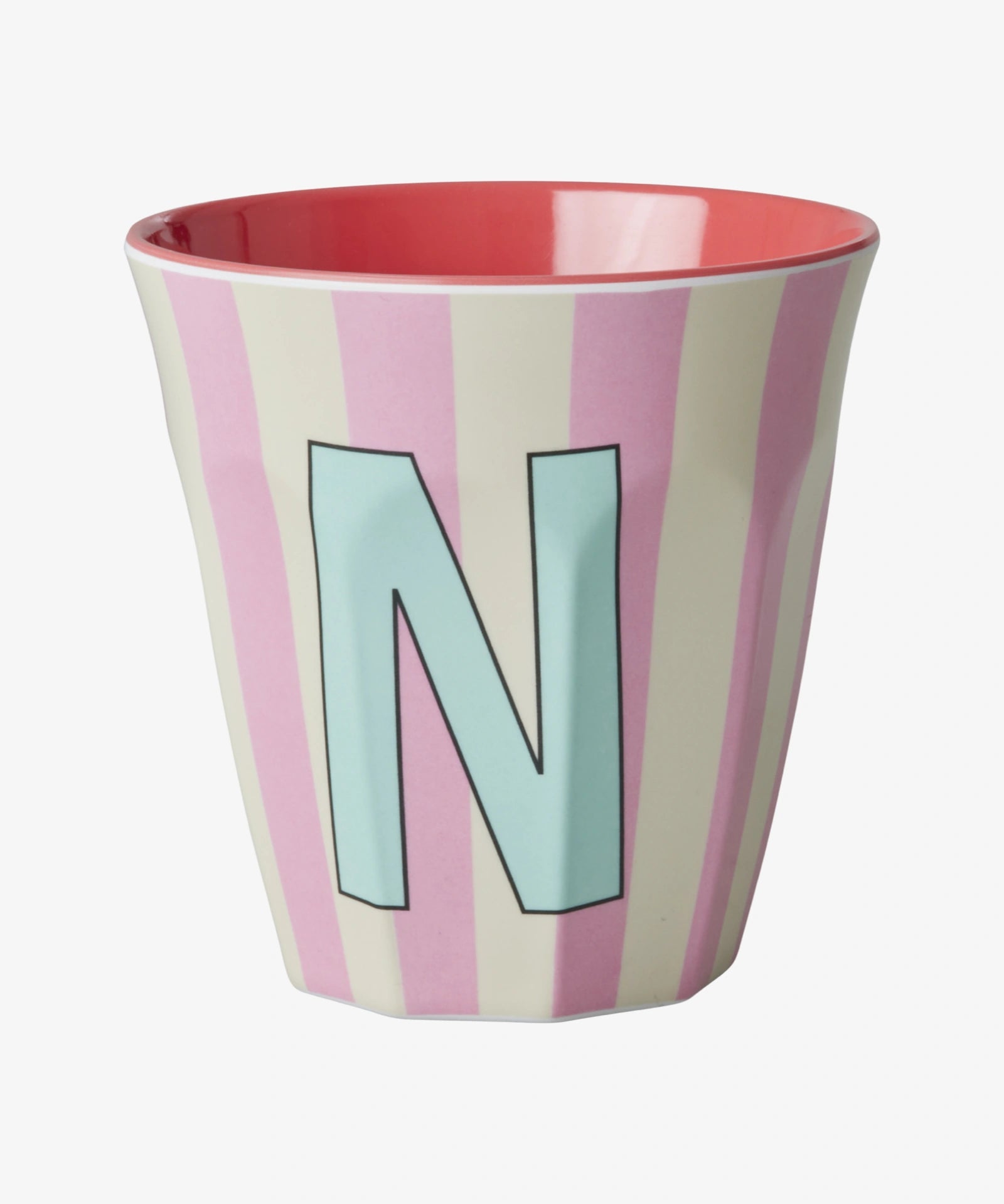 rice Buchstabenbecher (250 ml) – N Stripes, Hellrosa