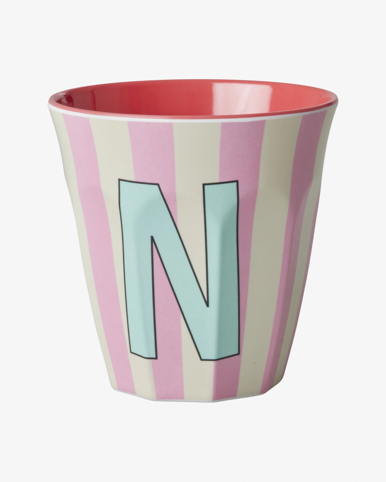 rice Buchstabenbecher (250 ml) – N Stripes, Hellrosa