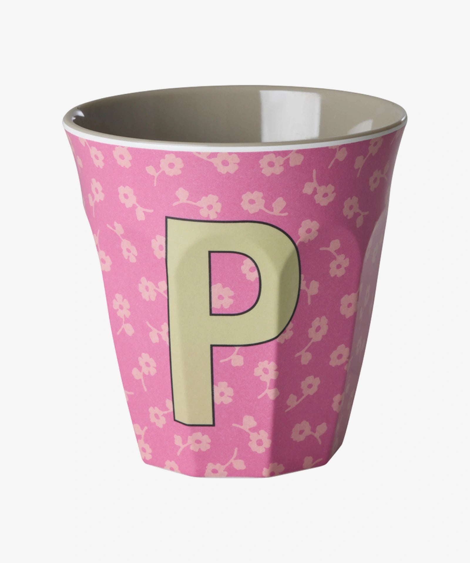 rice Buchstabenbecher (250 ml) – P Flowers, Pink