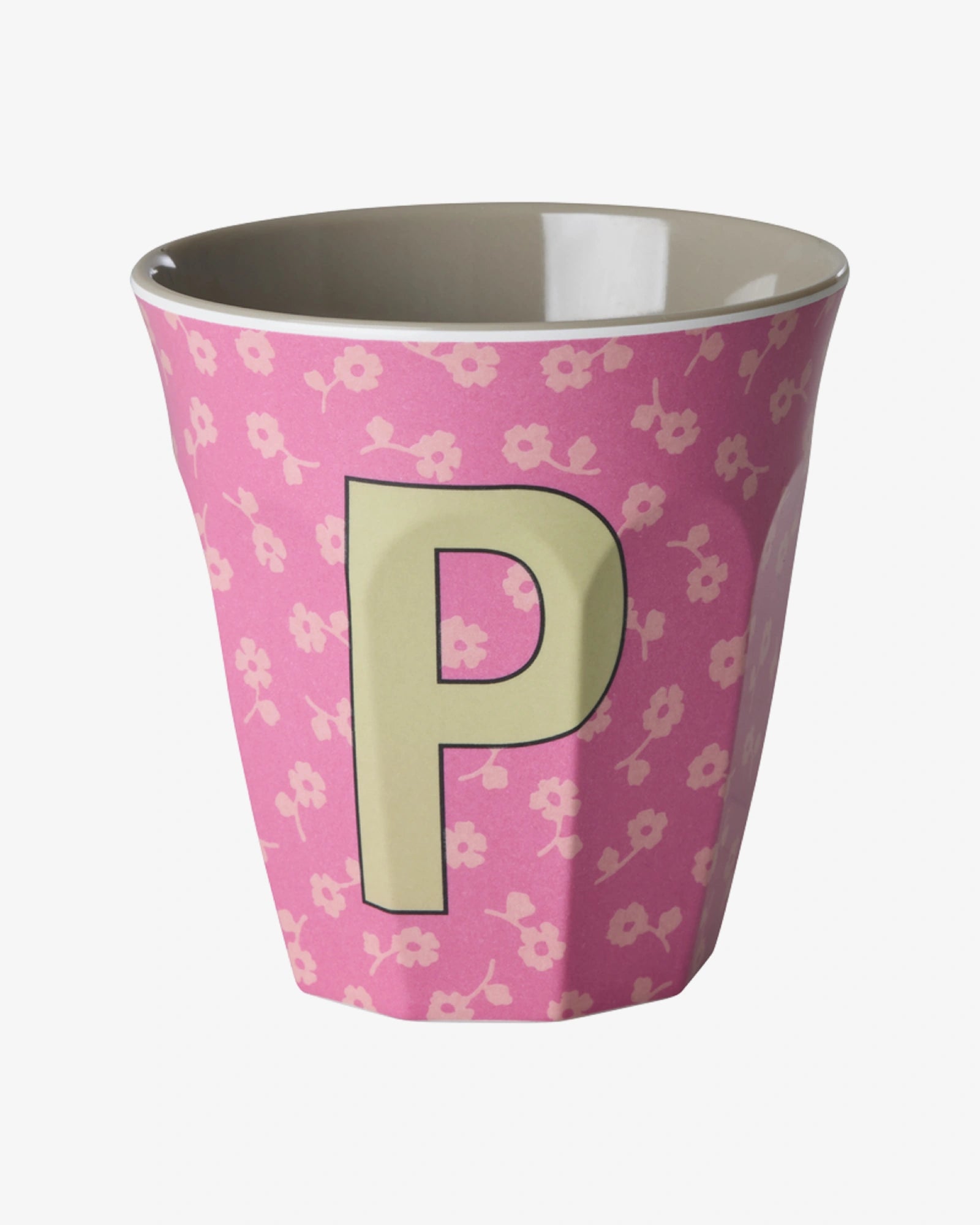 rice Buchstabenbecher (250 ml) – P Flowers, Pink