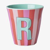 rice Buchstabenbecher (250 ml) – R Stripes, Pink