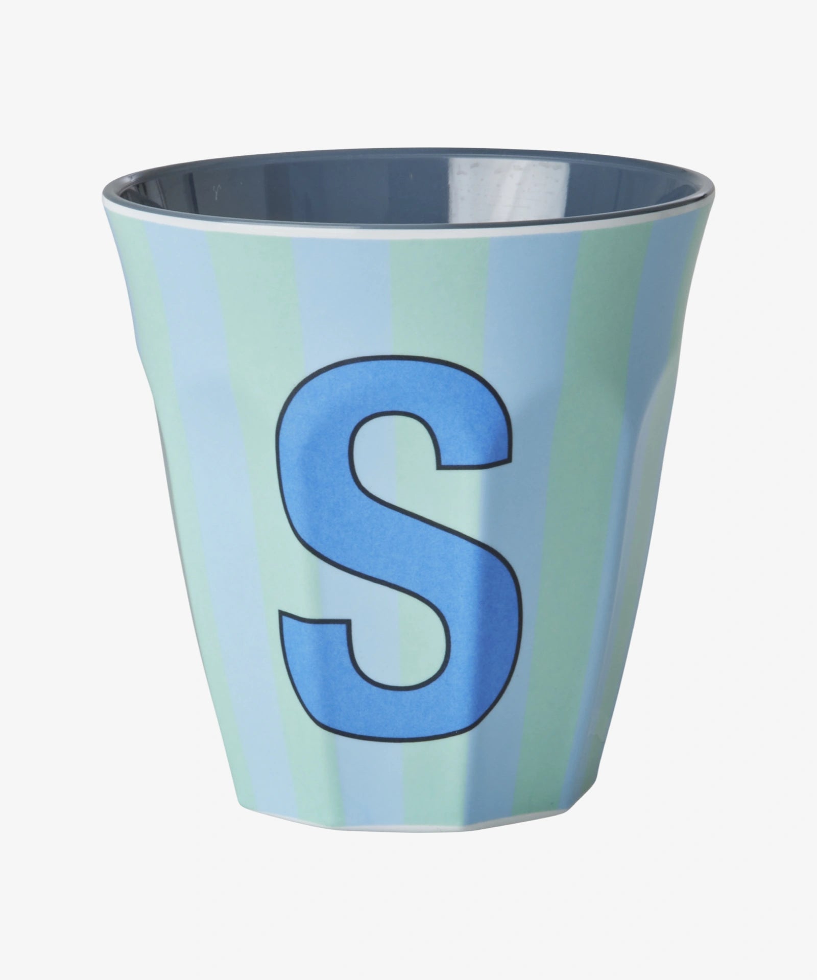 rice Buchstabenbecher (250 ml) – S Stripes, Blau