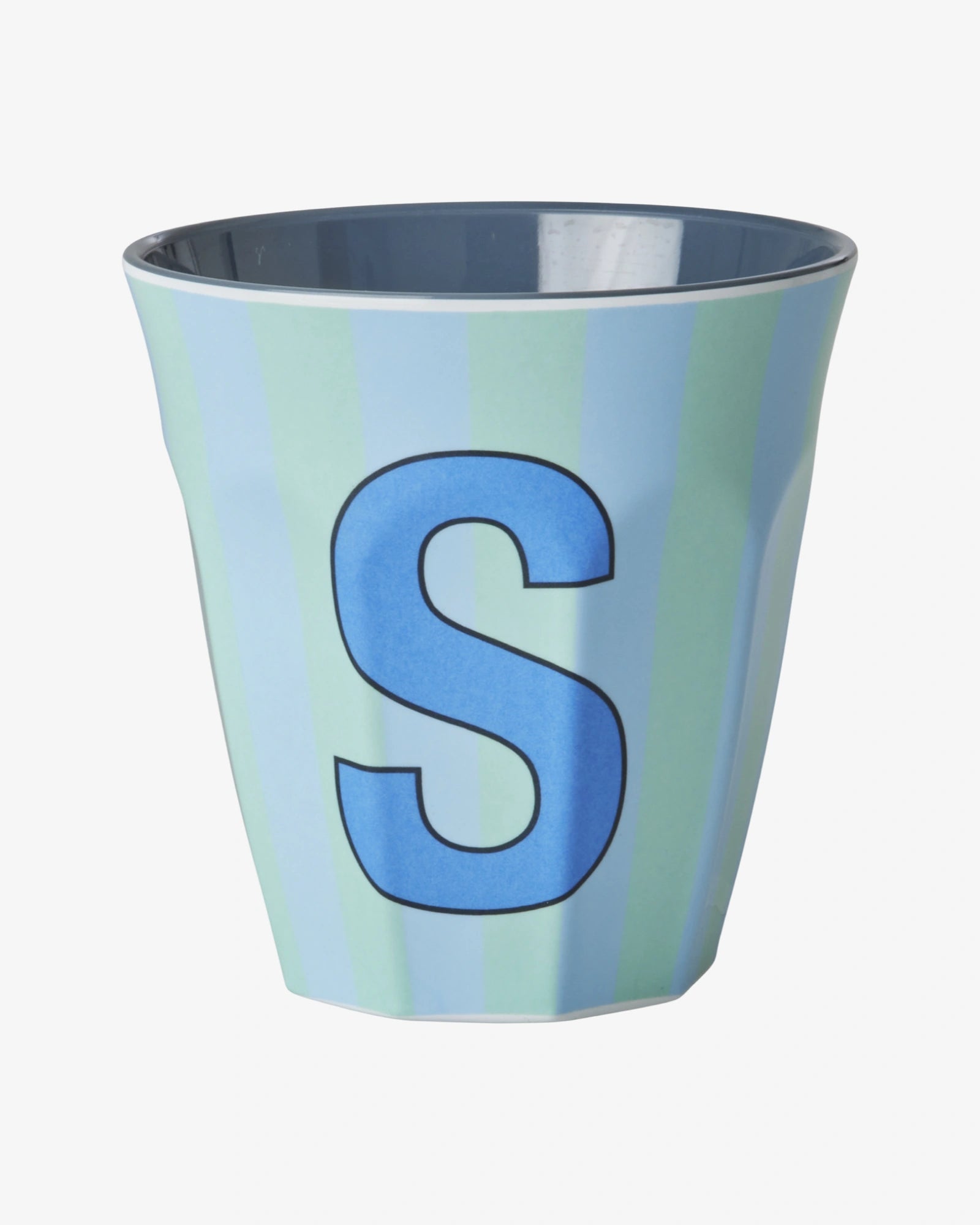 rice Buchstabenbecher (250 ml) – S Stripes, Blau