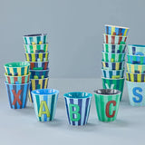 rice Buchstabenbecher (250 ml) – S Stripes, Blau