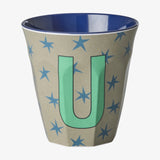 rice Buchstabenbecher (250 ml) – U Stars, Dunkles Sand